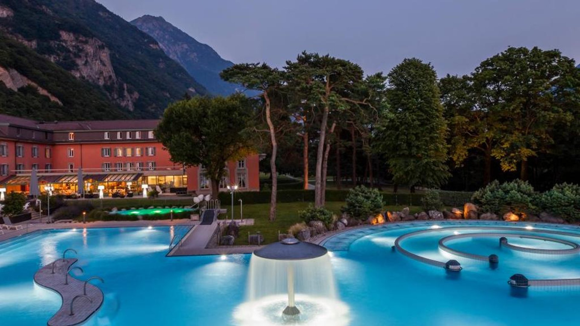Grand Hotel des Bains in in Lavey-les-Bains, Switzerland