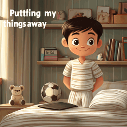 Putting my things away