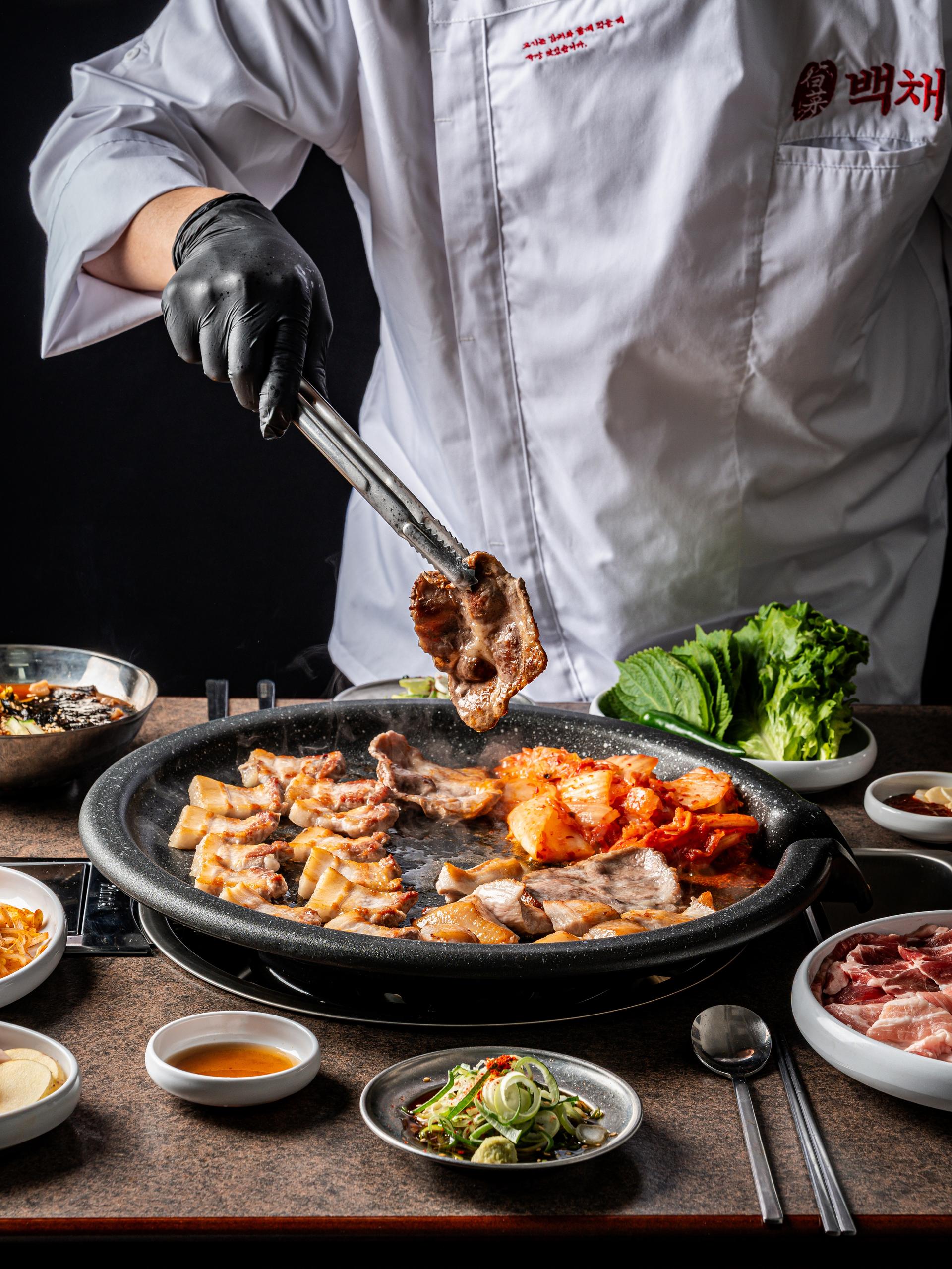 백채김치찌개 음식점 포스터 사진 - 매장