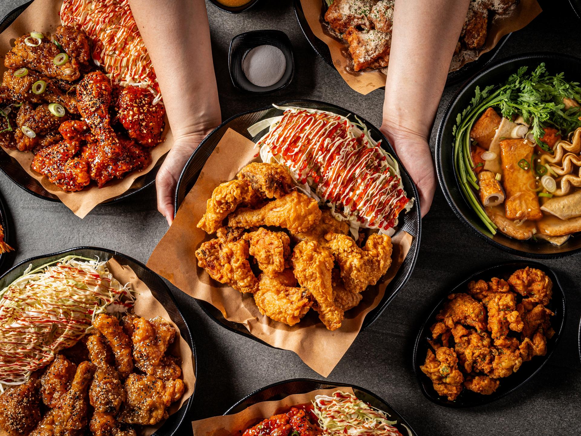영미통닭 배달음식사진 전체 라인업