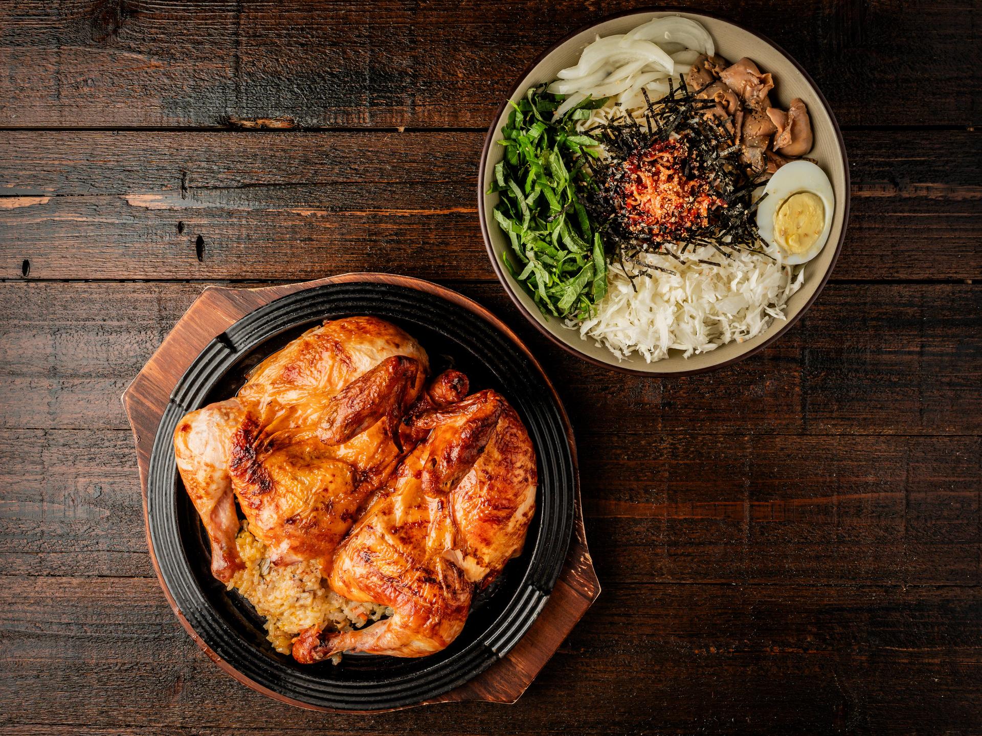 강남 기계실 배달음식사진 - 진녹색