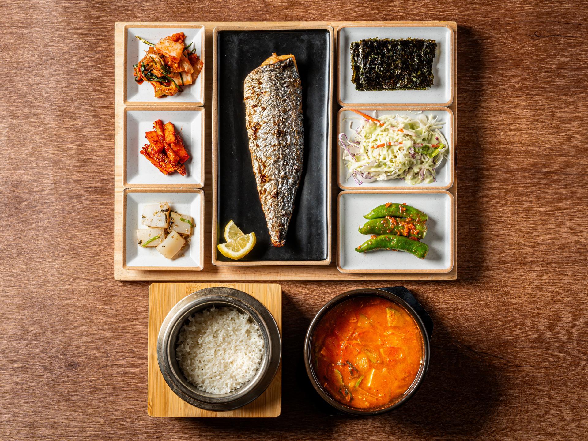 이수 한식 메뉴촬영, 생선구이·보쌈 정찬 한상