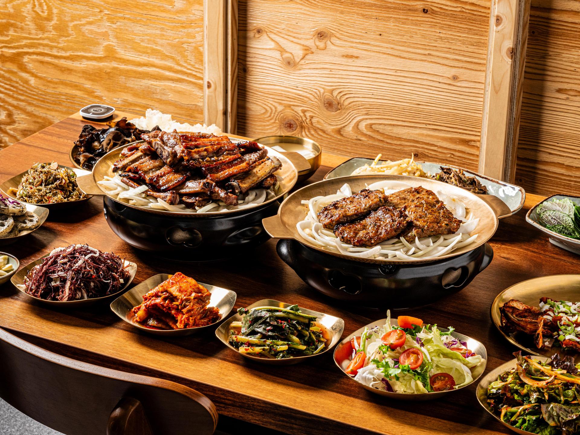 파주 돼지갈비 플레이스 사진촬영, 숯불 직화 한상