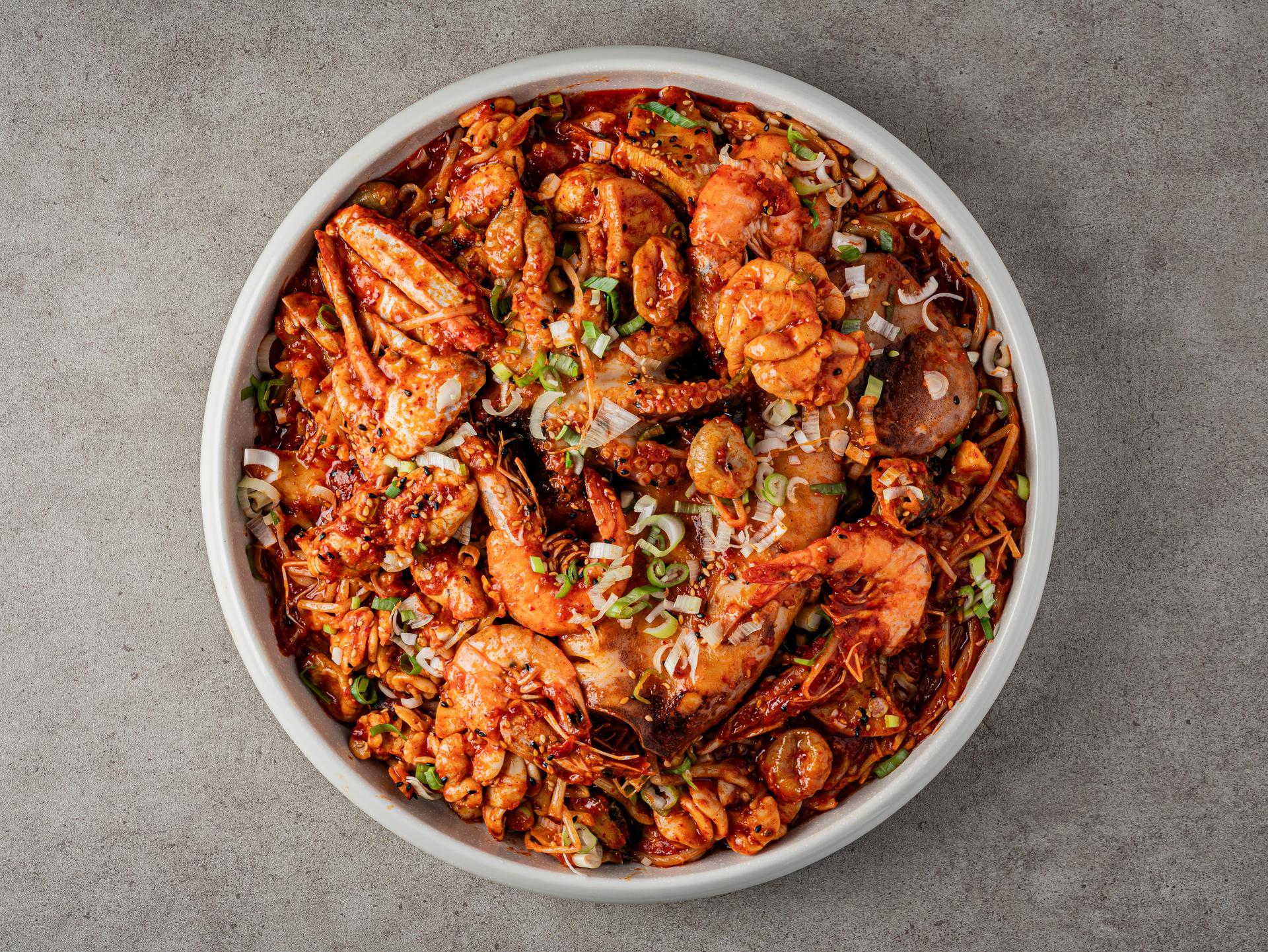 안동 한식 배민 사진촬영, 매콤 닭찜 탑뷰 단품