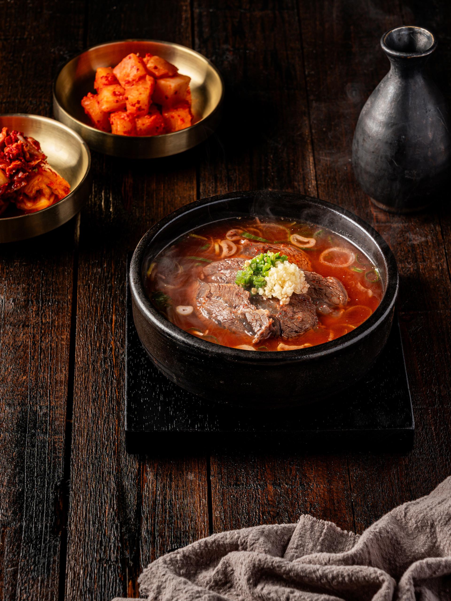 고창 음식사진촬영, 곰탕 전문 메뉴 포스터 사진