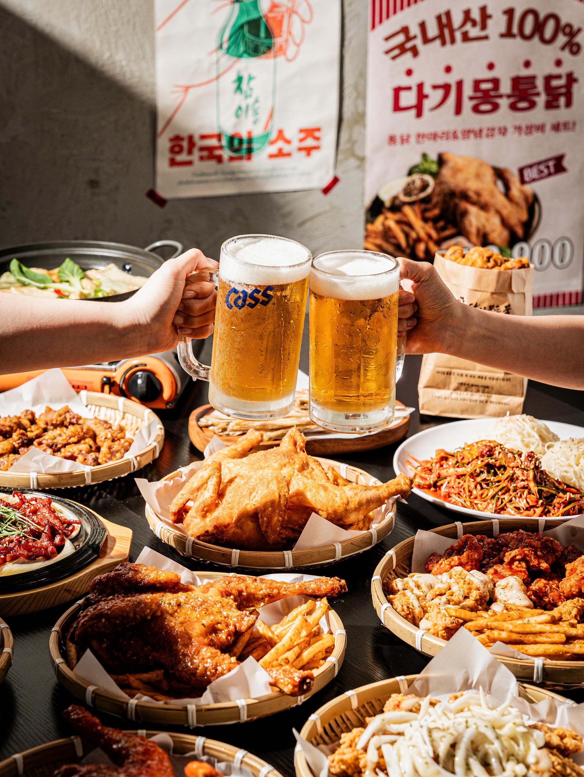 청라 치킨 네이버 대문사진촬영, 통닭 8종 빽빽 한상