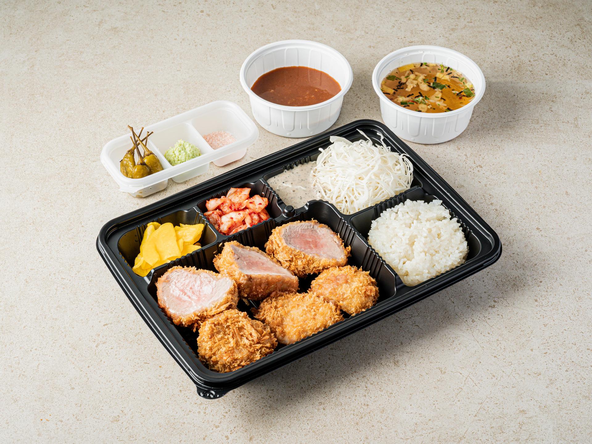 구의 일식 돈가스 배민 사진촬영, 풀세트 탑뷰