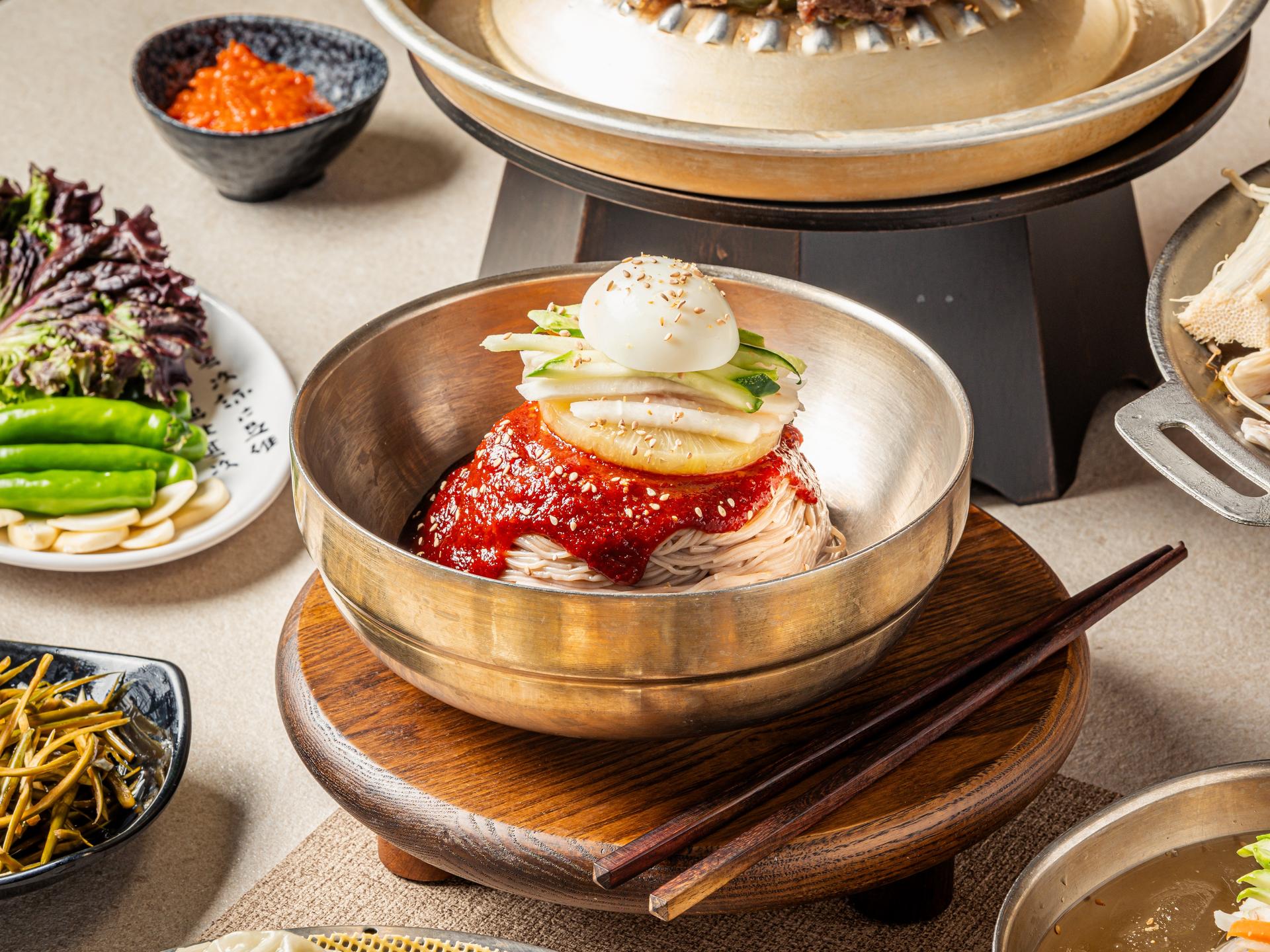양평 옥천 냉면 플레이스 사진촬영, 메밀냉면·불고기 한상