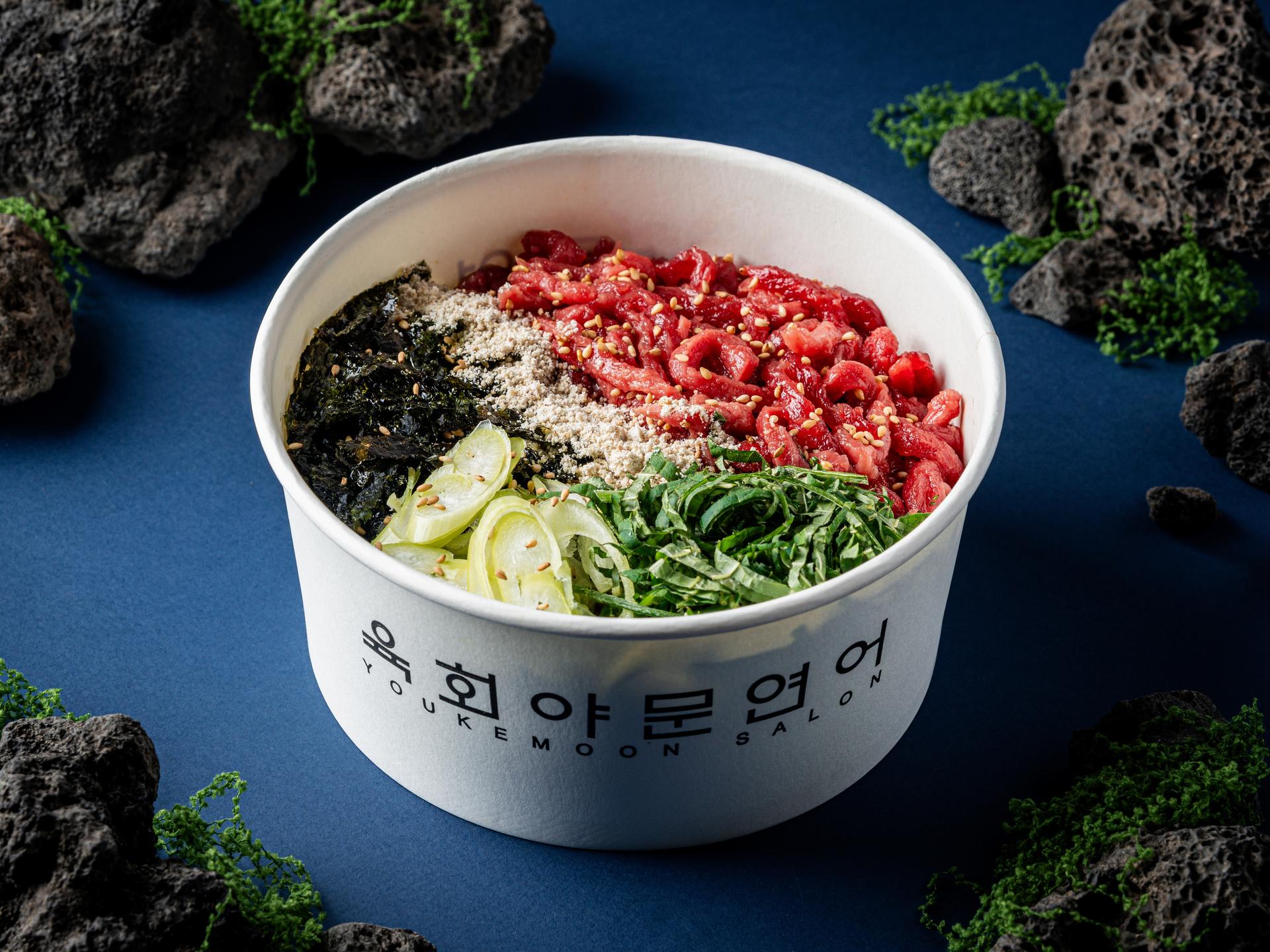 수원 인계 육회 배민 사진촬영, 묵직 다크 신메뉴 단품