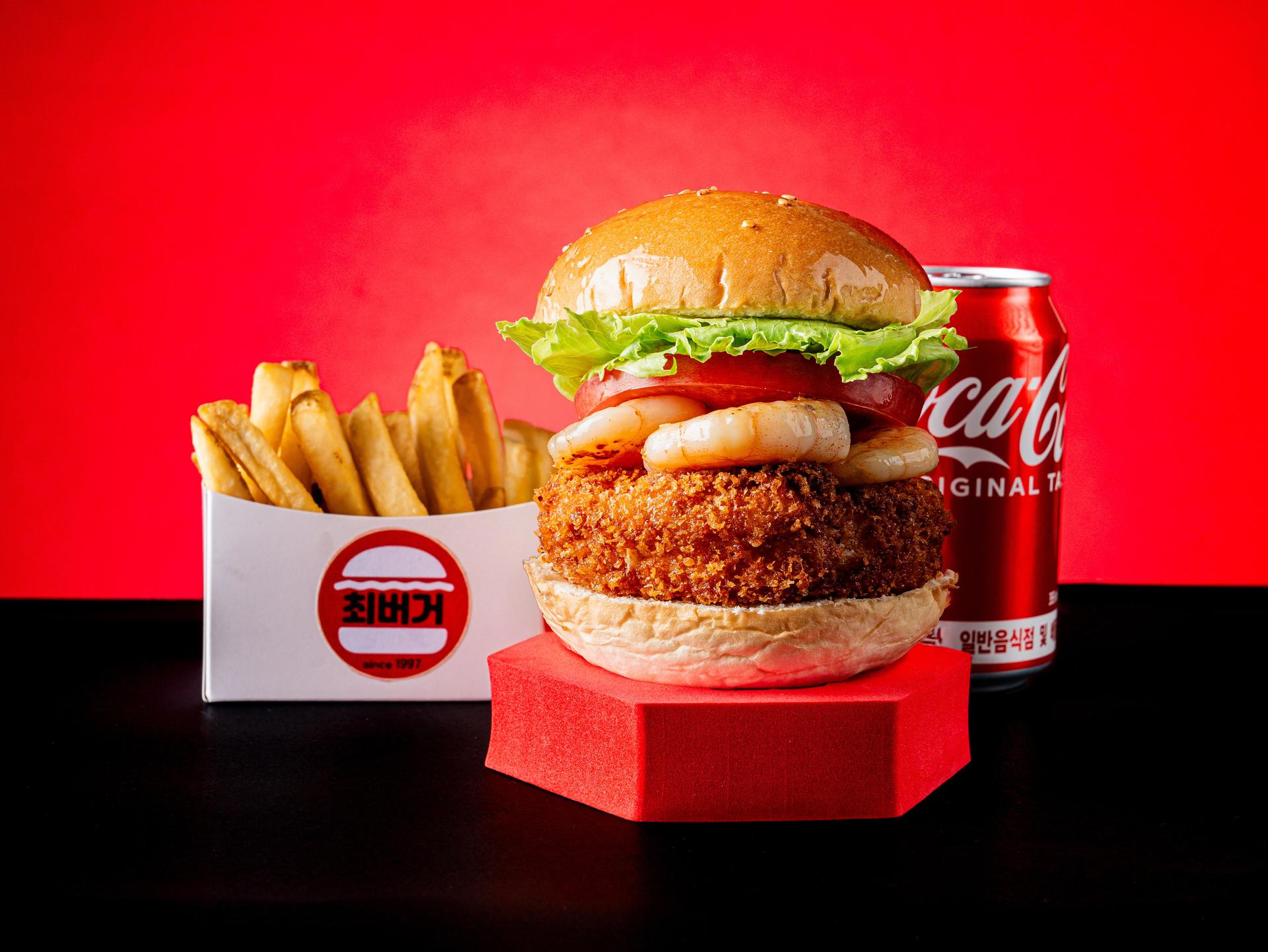 최버거 배달음식사진 전체 라인업