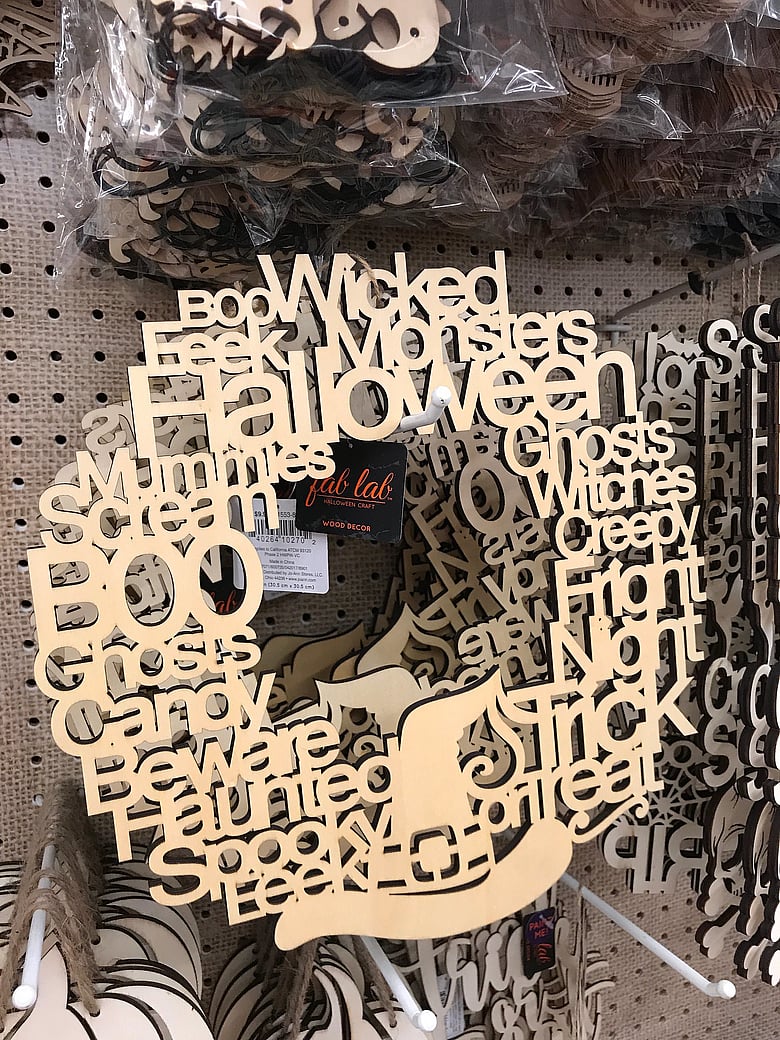 Halloween word wreath
