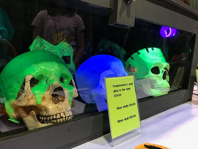 Glow Skulls closeup