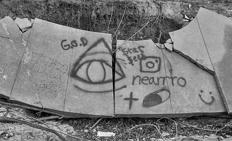 Some interesting graffitti. The Instagram account appears inactive.