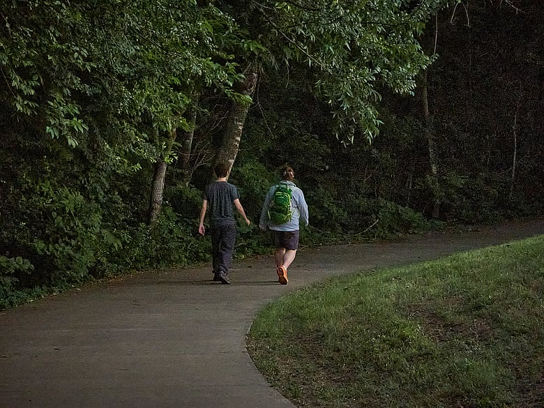 out for an evening walk