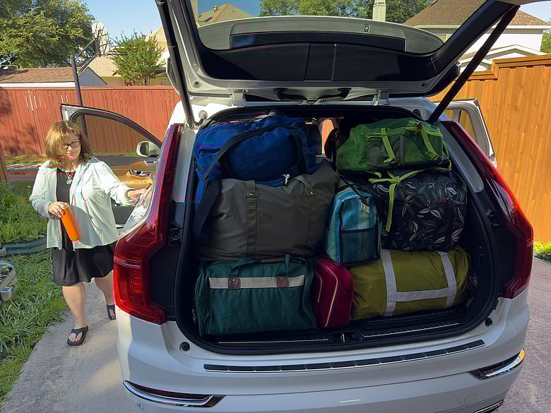 packed for the trip