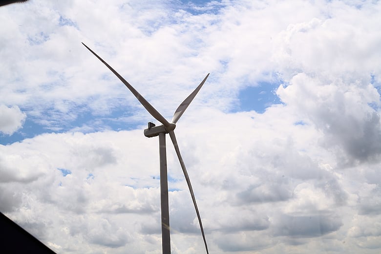 the giant wind turbine