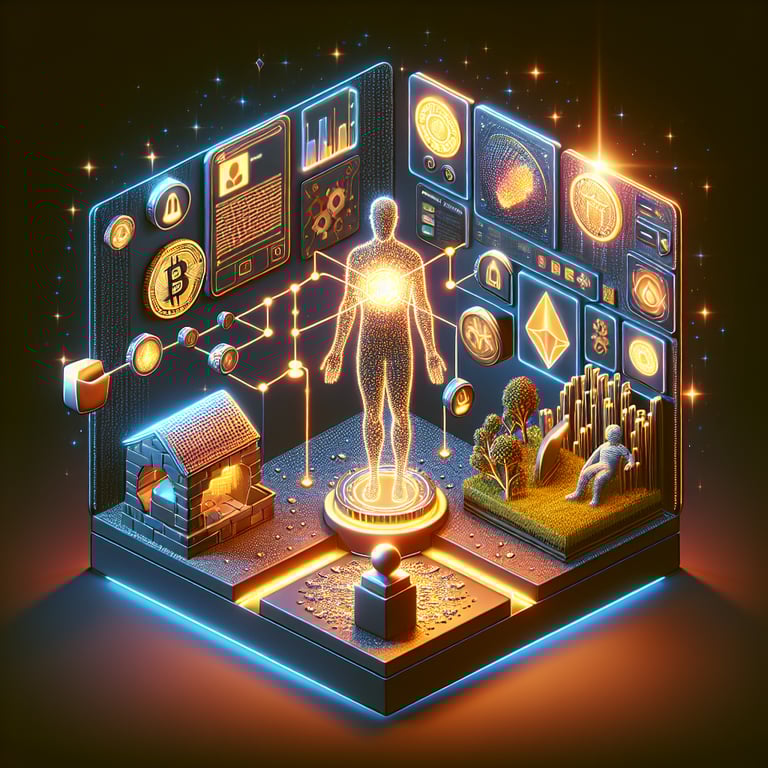 NFTs represent unique digital assets, from art to in-game items, with ownership verifiable on the blockchain.