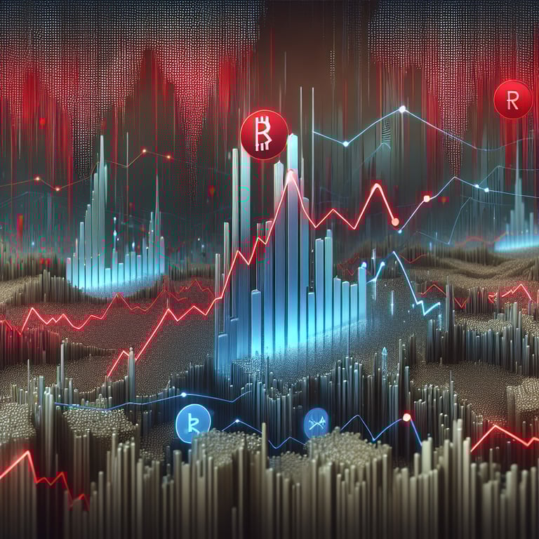 Visualizing market trends: XRP's performance stands out in a volatile environment.