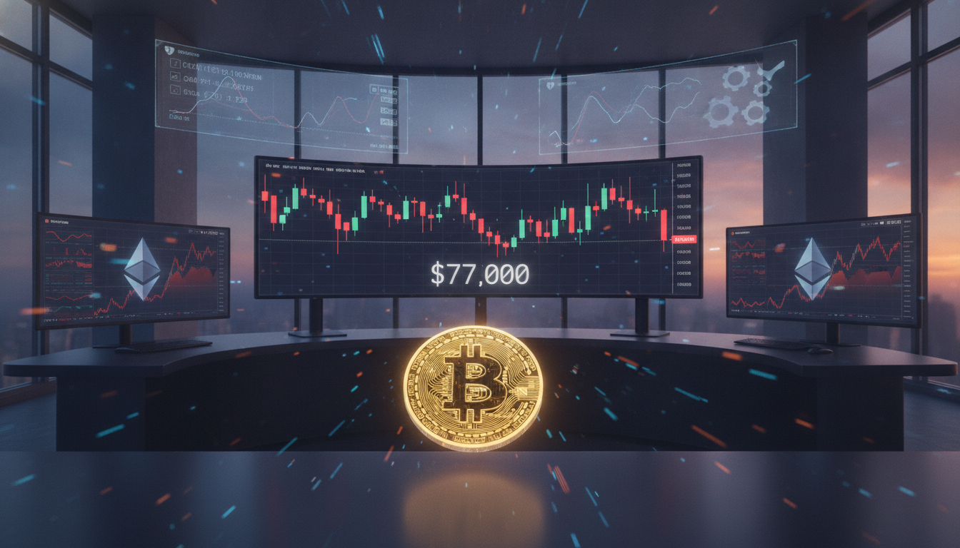 Crypto Market Update Today: Bitcoin Wobbles Near $77K as CPI Jitters Rattle Traders
