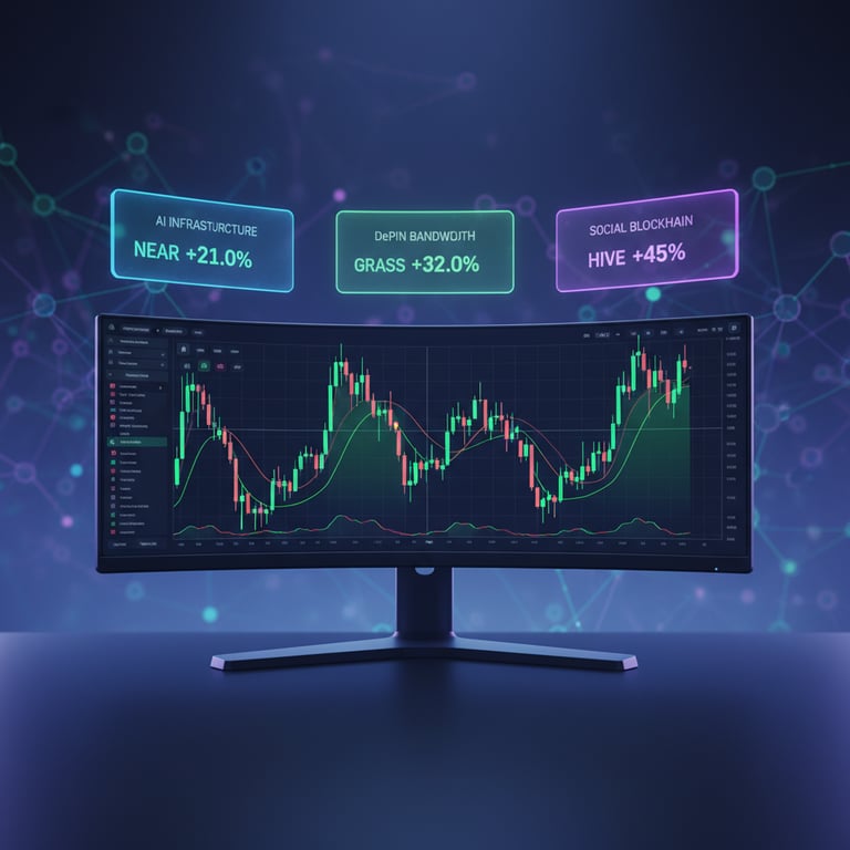 Trending Crypto Coins Today: NEAR, GRASS, and HIVE Lead the Tape