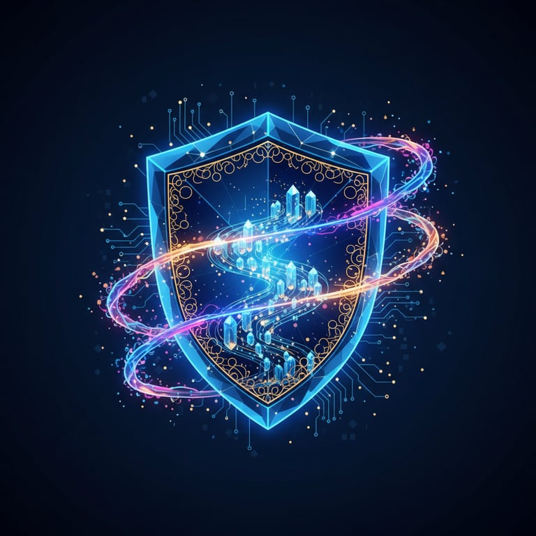 Securing the digital frontier with the synergy of robust blockchain infrastructure and intelligent AI automation.