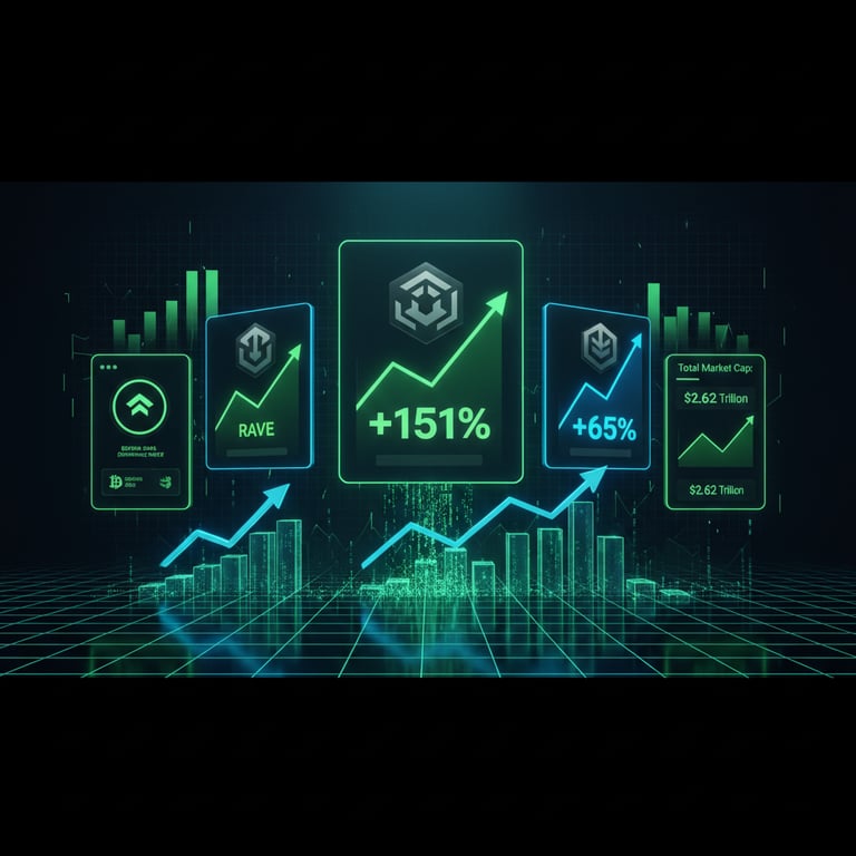 Trending Crypto Coins Today: RaveDAO, CHIP, HIVE and the Movers Lighting Up the Market