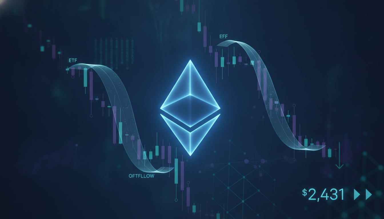 Ethereum Latest News: ETH Hovers Near $2,430 as ETFs Bleed and Quantum Talk Heats Up