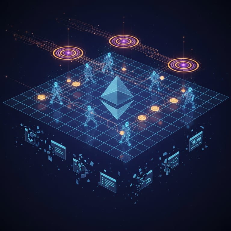 As AI agents replace traditional software interfaces, transaction volume migrates from legacy financial rails to public blockchains like Ethereum and Solana.