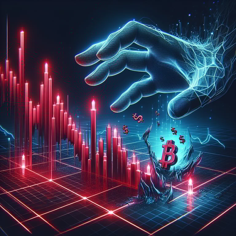 Red candles dominate the crypto charts as fear grips the market.