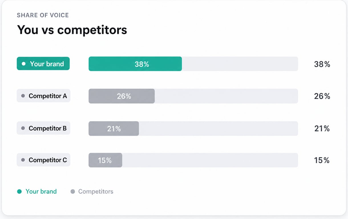 Ilustración de Compara tu marca con la competencia
