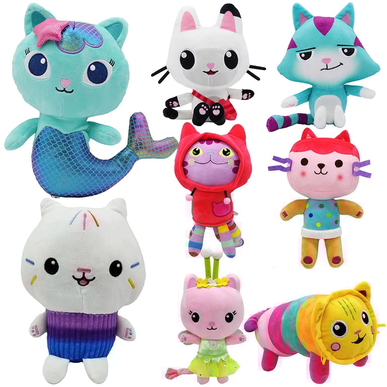 Gabby Dollhouse Plush Toy Mercat Cartoon Stuffed Animals Mermaid Cat Plushie Doll - Soft and Cuddly Collectible Toy for Imaginative Play - Adorable Design Perfect for Kids and Adults - 8 Styles Available for Unique Gift Giving and Creative Storytelling