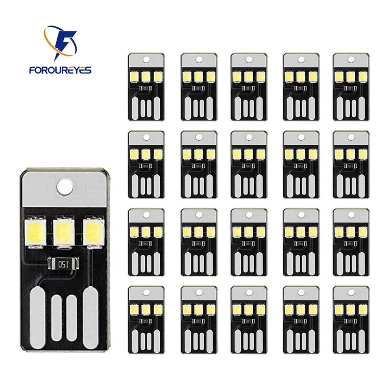 20Pack Book Light Mini Night Lighting - Compact, Portable, Energy-Efficient LED USB Light for Reading, Working, Night Light - Adjustable Brightness, Durable, Long-Lasting - Power Bank, Computer, Laptop Charging - Versatile Illumination Solution