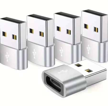 5PCS OTG USB to USB C Adapters - Durable Metallic Build, Universal Compatibility, Plug-and-Play Functionality, Sleek Portable Design, High-Speed Data Transfer - iPhone, iPad, Samsung S23, iWatch, AirPods Compatible