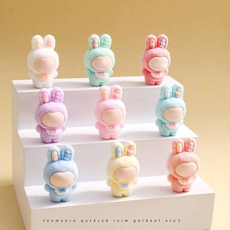 Anime Blind Box Mini Action Figures Set of 6 - Cute Decorative Pendant, Desktop Kawaii Dolls, Car Bunny Ornaments - Perfect Gift for Anime Enthusiasts - Christmas Stocking Stuffer or Halloween Treat - Vibrant Colors, Intricate Designs, Lightweight and Portable