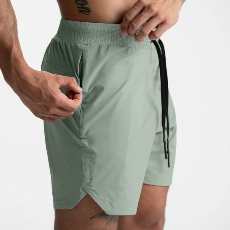 2024 Men's Quick Dry Sports Shorts with Solid Color Design for Running, Fitness, and Casual Wear - Comfortable Fit, Durable Construction, Stylish and Functional American Fifth Pants