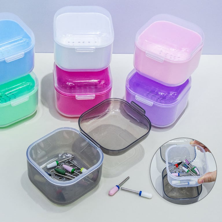 Portable Nail Art Drill Bit Disinfection Box with Filter Storage Compartment - Compact and Durable Sterilization Tool for Hygienic Nail Services - Easy-to-Use Portable Disinfection for On-the-Go Technicians