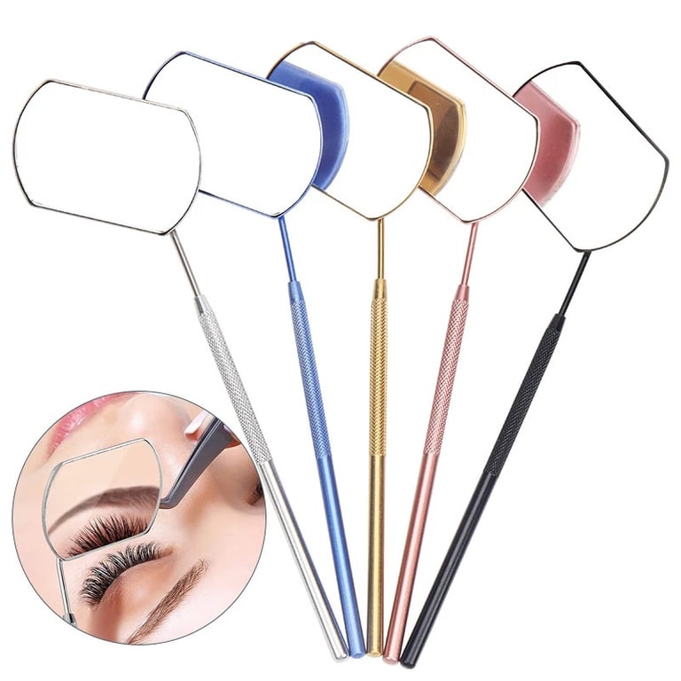 Professional Magnifying Eyelash Mirror with Long Handle for Precise Lash Grafting and Makeup Application - High-Quality Beauty Tool for Symmetry and Placement Checking, Lightweight and Ergonomic Design for Comfort - Trusted Supplier of Premium Makeup Mirrors for Flawless Results