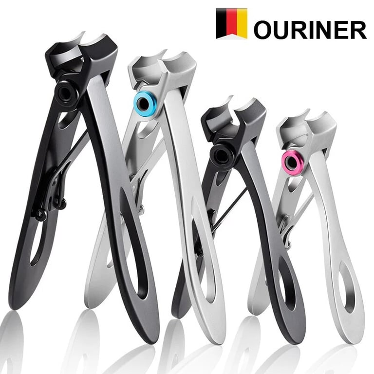 Professional Stainless Steel Nail Clippers with Wide Jaw Opening for Thick Nails - Ergonomic Design, Precision Cutting, Compact and Portable Manicure and Pedicure Tool for Home and Travel