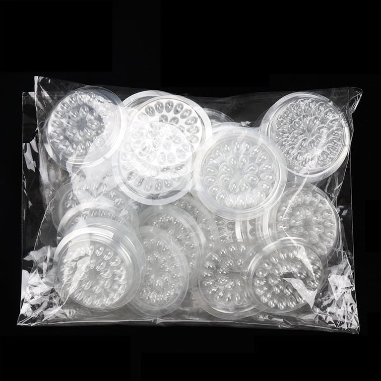 100 Pcs Disposable Eyelash Extension Holder Stickers with Strong Glue Adhesive - Durable Plastic Flower Design for Precise Makeup Application - Easy to Use and Hygienic - Multipurpose Tool for Beauty Enthusiasts