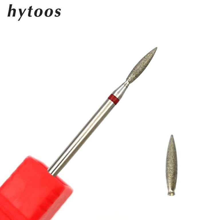 HYTOOS Fine Diamond Nail Drill Bits Set - Durable Russian Mills Cuticle Burr Manicure Tool with Multiple Accessories for Electric Drills - Professional Diamond Nail Bits for Precise Nail Shaping, Cuticle Cleaning, and Polishing - Long-Lasting Performance and Versatile Compatibility