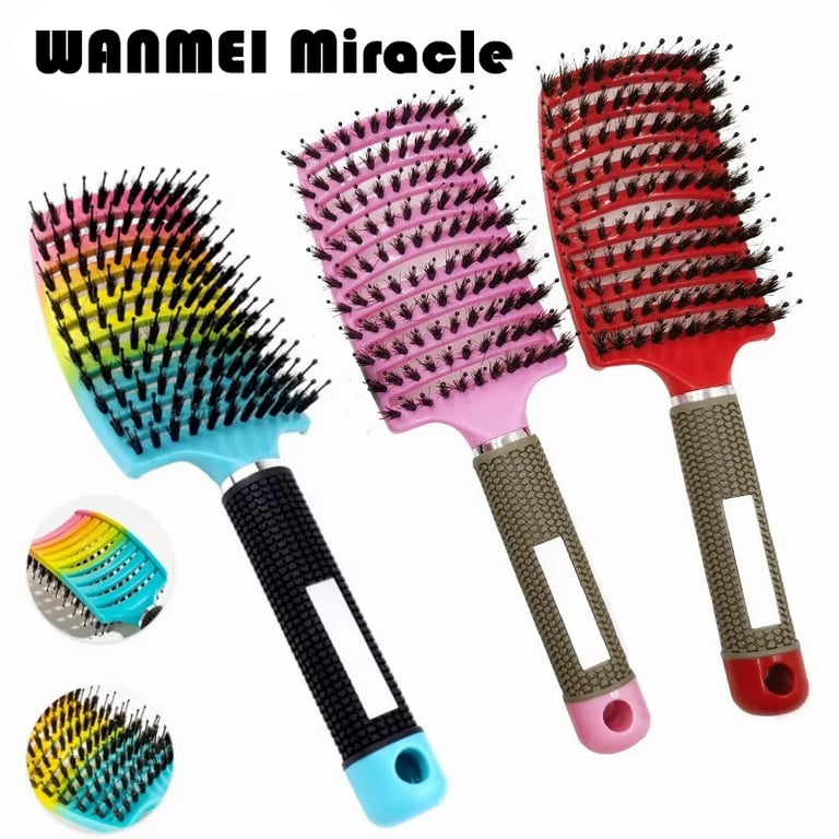 Professional Detangling Hairbrush with Scalp Massage - Curly Hair Friendly Styling Comb for Salon Use - Wholesale Option Available for High-Quality Hair Tools - Reduce Breakage and Promote Hair Growth