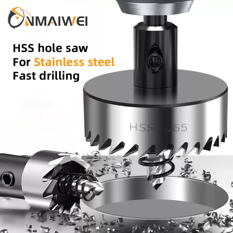 Premium M35 Cobalt High Speed Steel Hole Saw Set for Metalworking - Versatile 16mm to 100mm Sizes, Durable Stainless Steel Construction, Efficient Drilling Performance - Complete Metal Tool Kit for Professionals and DIY Enthusiasts
