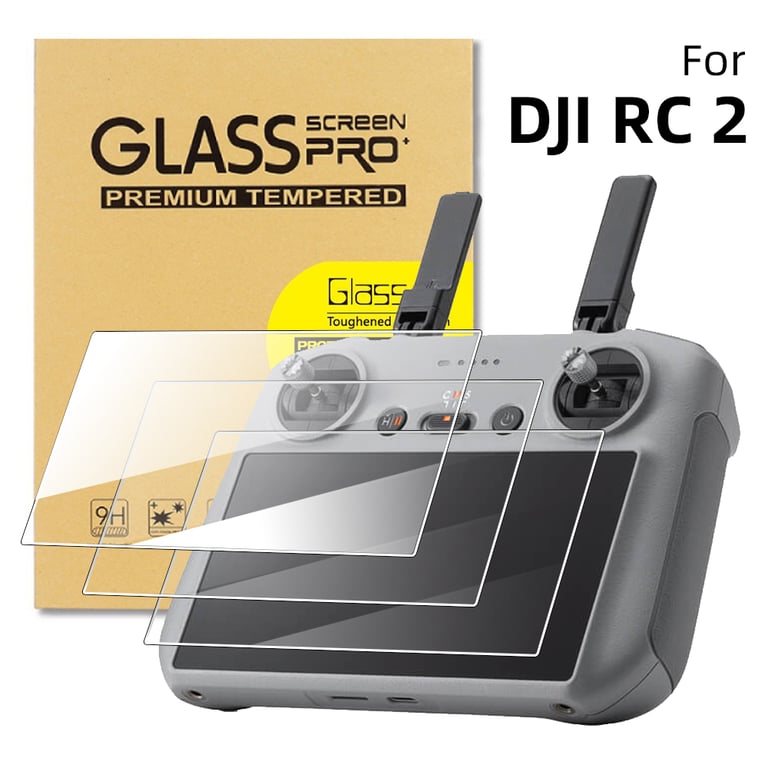 Premium Tempered Glass Screen Protector for DJI Mini 5 4 Pro RC 2 Remote Control - Crystal Clear, Anti-Scratch, Easy Installation, Precise Fit - Ultimate Protection Against Scratches, Dust, and Wear - Bubble-Free Adhesive for Smooth Touch Experience