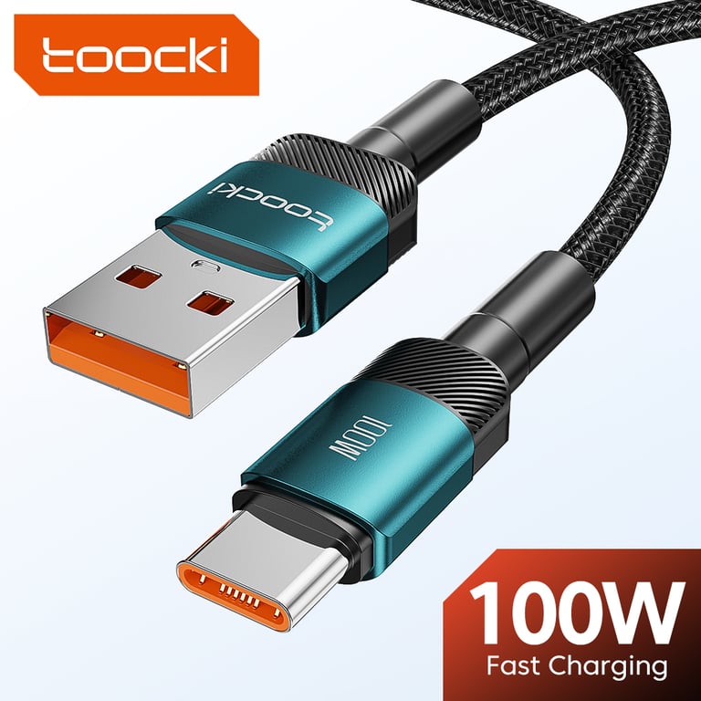 Toocki 7A USB Type C Cable - 100W/66W Fast Charging, Durable & Reliable Data Cord, Wide Compatibility with Xiaomi Poco, Oneplus, Samsung - Safe & Secure Design with Overcharging Protection - Convenient Length for Flexibility at Home, Office, or On the Go
