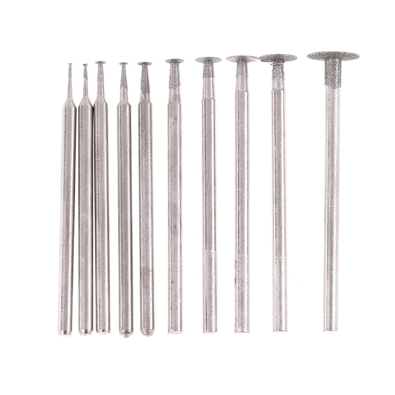 10pcs High Quality Ultra-Thin T Head Grinding Bits Set for Precision Grinding, Carving, Polishing, and Engraving - Compatible with Dremel Rotary Tools - Ideal for Stone Carving, Jewelry Making, Woodworking, Metal Engraving - Versatile and Durable Kit for DIY Projects