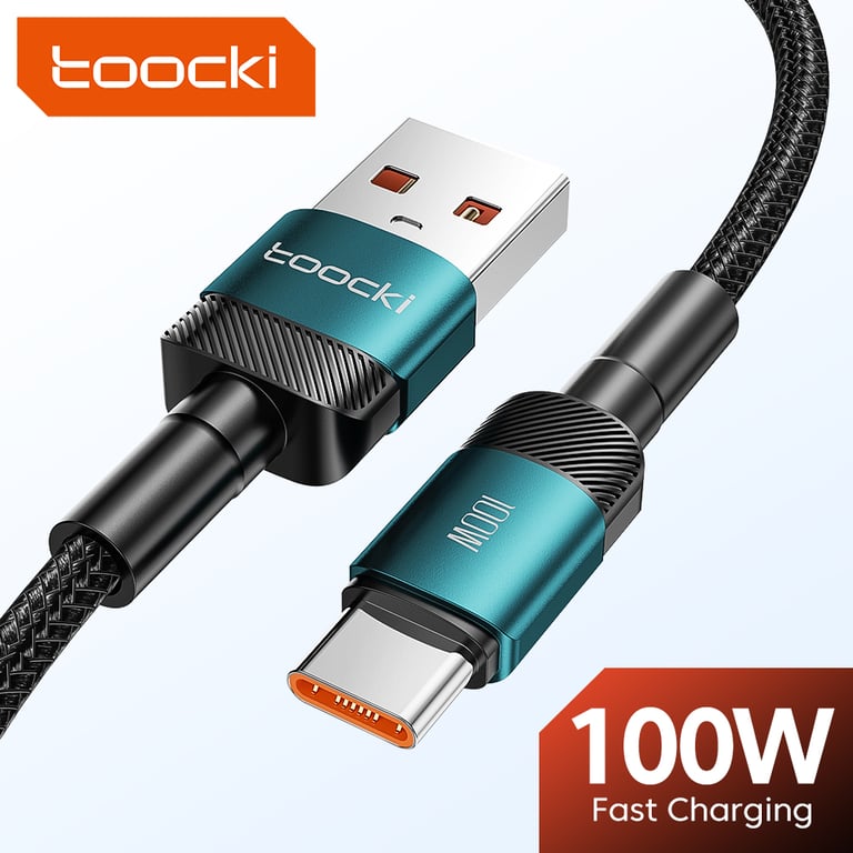 Toocki 7A USB Type C Cable - 3M Huawei Honor 100W Fast Charging Cord for Xiaomi, Poco, OnePlus, Samsung - High-Speed Data Transfer - Durable & Tangle-Free - Sleek Design for Seamless Connectivity