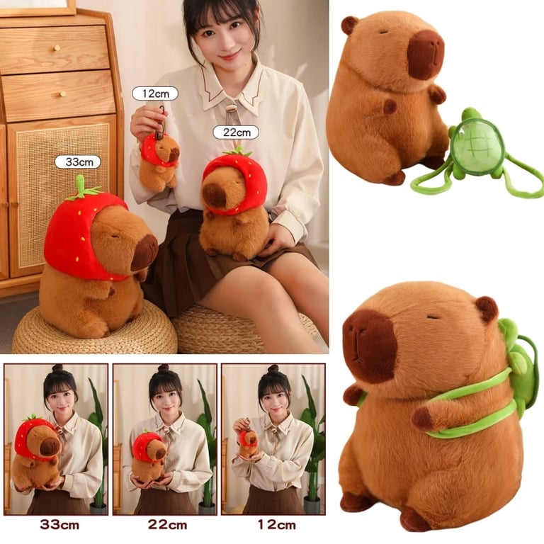 Adorable Kapibala Capybara Plush Toy - Soft and Huggable Internet Celebrity Capybara Jun Doll with Ugly Cute Aesthetic - Anime Kawaii Collectible for Boys and Girls - High-Quality and Durable Stuffed Animal for Cuddling and Display in Collection