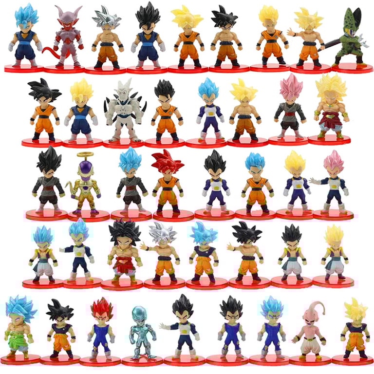 Dragon Ball Mini Figures Set of 21 - Super Saiyan Goku and Vegeta PVC Action Figures for Collectors - Vibrant Colors and Details - Great Gift Idea for Fans - Portable and Versatile Display - Durable and Long-Lasting Material