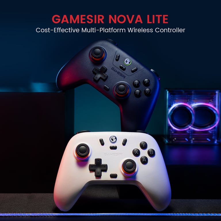 GameSir Nova Lite Wireless Gamepad Controller | Multi-Platform Compatibility for Switch, Android, iOS, PC, Steam | Bluetooth & Dongle Support | Wired Mode for Low Latency | Ergonomic Design for Comfortable Gaming | Responsive Buttons & Joysticks for All Skill Levels