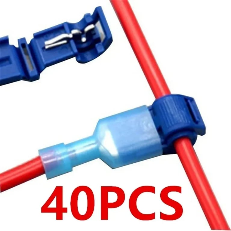 Premium Electrical Cable Connectors for Electric Motorcycles and Ham Radios - Snap Splice Lock Wire Terminals for Quick Installation and Secure Connection - 20 or 40pcs Pack for Versatile Use - Compatible with Various Wire Sizes - Durable and Reliable Crimp Design